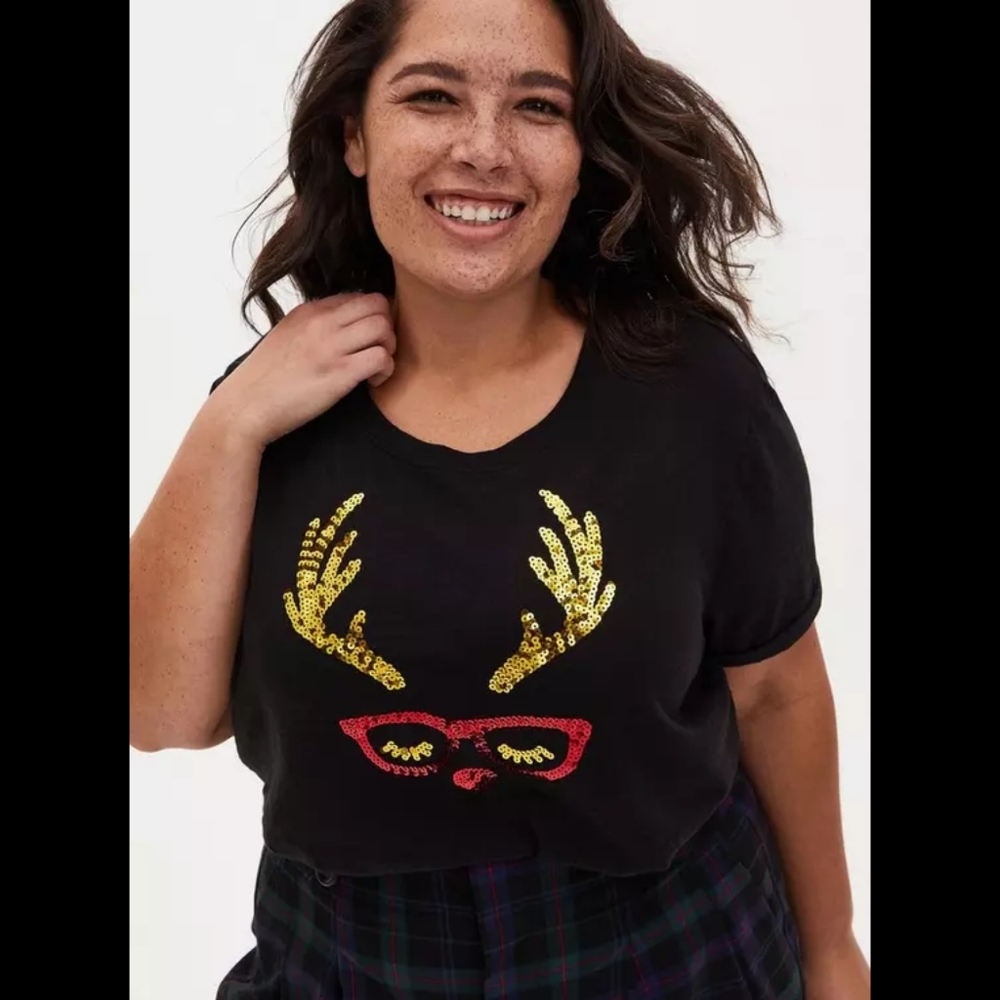 Sequin Reindeer Tee